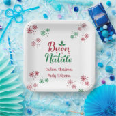 Custom Buon Natale Italienisch Frohe Weihnachten Pappteller (Party)