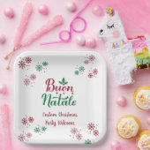 Custom Buon Natale Italienisch Frohe Weihnachten Pappteller (Party)