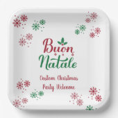 Custom Buon Natale Italienisch Frohe Weihnachten Pappteller (Vorderseite)