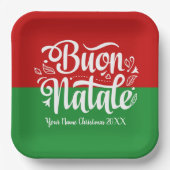 Custom Buon Natale Italienisch Frohe Weihnachten Pappteller (Vorderseite)