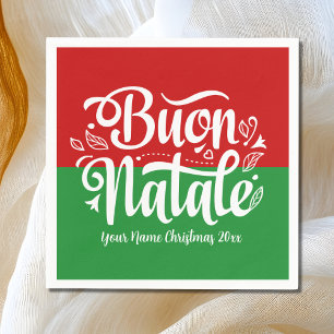 Custom Buon Natale Italienisch Frohe Weihnachten Serviette