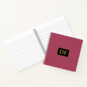 Custom Burgundy mit Gold-Initialen-Notebook Notizblock (Innenseite)