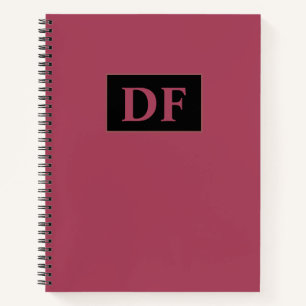 Custom Burgundy Mit Monogramm Notebook Notizblock