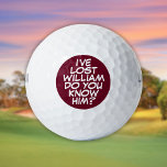 Custom Burgundy Red Funny Comic Book Love Golfball<br><div class="desc">Mische nie wieder deine Bälle! Personalisieren Sie den Namen,  um einzigartige Golfbälle zu erstellen,  die dazu bestimmt sind,  eine Wange,  einen Knall,  einen Zap in jedermanns Spiel zu setzen. Entwickelt von Thisisnotme©</div>