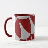 Custom Burgundy Silver Scales Coffee Tasse (Links)