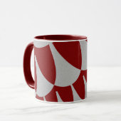 Custom Burgundy Silver Scales Coffee Tasse (Vorderseite Links)