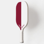 Custom Burgundy und White Pickleball Schläger (Links)