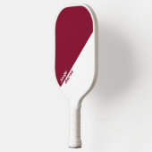 Custom Burgundy und White Pickleball Schläger (Links)