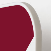 Custom Burgundy und White Pickleball Schläger (Linke Seite)