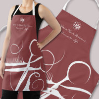 Custom Burgundy White Logo Motto Haartools