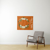 Custom Burnt Orange Greenerity Wedding Backdrop Pr Wandteppich (Beispiel (Horizontal))