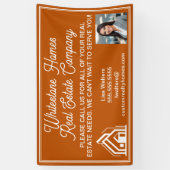 Custom Burnt Orange Real Estate Company Marketing Banner (Vertikal)