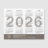 Custom Business 2026 Magnetic Calendar Magnetkarte (Vorderseite)