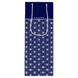 Custom Business Bag|Japanisch KIMON Muster ASANOHA Geschenktüte Für Weinflaschen