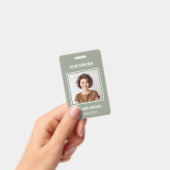 Custom Business Basic Simple Employee Name Photo Ausweis (Handheld)