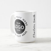 Custom Business Brand Logo Kaffeetasse (Vorderseite Links)