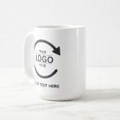 Custom Business Brand Logo Kaffeetasse (Vorderseite Links)