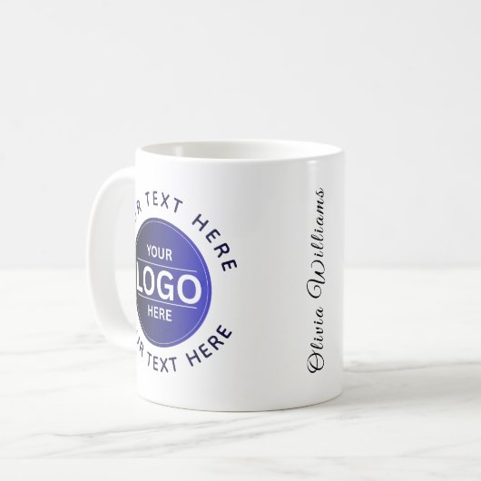 Custom Business Brand Logo Kaffeetasse (Vorderseite Links)