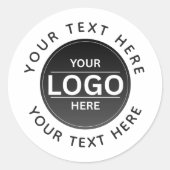 Custom Business Brand Logo Runder Aufkleber (Vorderseite)