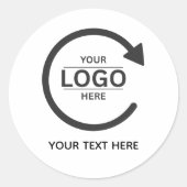 Custom Business Brand Logo Runder Aufkleber (Vorderseite)