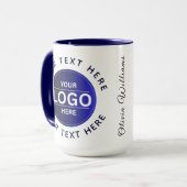 Custom Business Brand Logo Tasse (Vorderseite Links)