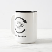Custom Business Brand Logo Zweifarbige Tasse (Vorderseite Links)
