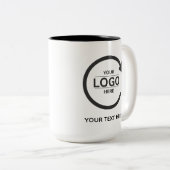 Custom Business Brand Logo Zweifarbige Tasse (VorderseiteRechts)