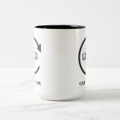 Custom Business Brand Logo Zweifarbige Tasse (Mittel)