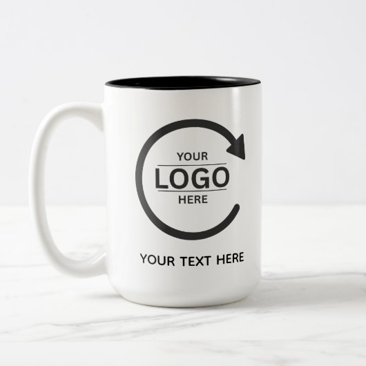 Custom Business Brand Logo Zweifarbige Tasse (Links)