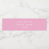 Custom Business Brand Text Professional Pink Wasserflaschenetikett (Einzelnes Label)