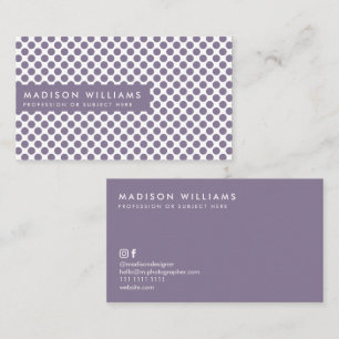 Custom Business Cards Minimal Polka Dot Stilvoll Visitenkarte