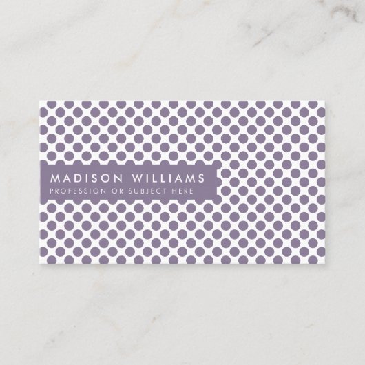 Custom Business Cards Minimal Polka Dot Stilvoll Visitenkarte (Vorderseite)