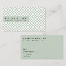 Custom Business Cards Minimal Polka Dot Stilvoll