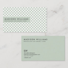 Custom Business Cards Minimal Polka Dot Stilvoll Visitenkarte