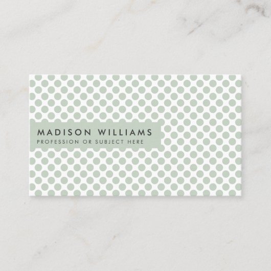 Custom Business Cards Minimal Polka Dot Stilvoll Visitenkarte (Vorderseite)