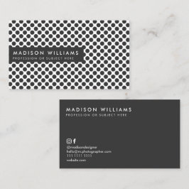 Custom Business Cards Minimal Polka Dot Stilvoll Visitenkarte