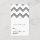 Custom Business Cards Minimal Zigzag Stilvoll Visitenkarte (Rückseite)