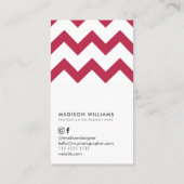 Custom Business Cards Minimal Zigzag Stilvoll Visitenkarte (Rückseite)