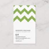 Custom Business Cards Minimal Zigzag Stilvoll Visitenkarte (Rückseite)