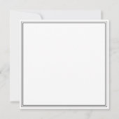 Custom Business Company Logo Black Double Border Mitteilungskarte (Rückseite)