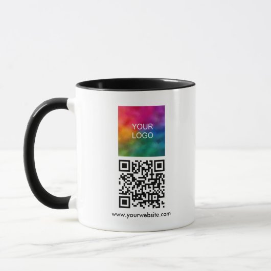 Custom Business Company Logo QR Code Combo Tasse (Links)