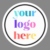 Custom Business Company Logo  Runder Aufkleber
