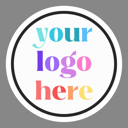 Custom Business Company Logo  Runder Aufkleber