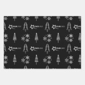 Custom Business Company Logo Weihnachtsgeschenk Bl Geschenkpapier Set (Vorderseite)