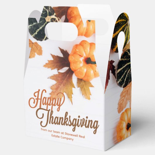 Custom Business Erntedank Beautiful Fall Leaf Geschenkschachtel (Geöffnet)