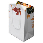 Custom Business Erntedank Beautiful Pumpkin Mittlere Geschenktüte (Rückseite Schrägansicht)