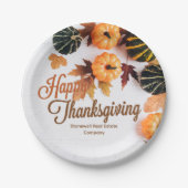 Custom Business Erntedank Schönes Herbstessen Pappteller (Vorderseite)