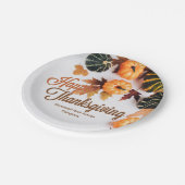 Custom Business Erntedank Schönes Herbstessen Pappteller (Schrägansicht)