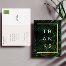 Custom Business Gold Forecard Vielen Dank Postcard
