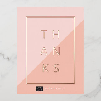Custom Business Gold Forecard Vielen Dank Postcard Folie Einladungspostkarte